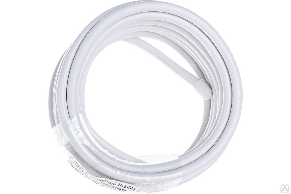 Коаксиальный кабель DORI RG-6 U белый CCA 5 м, шт 1126-5
