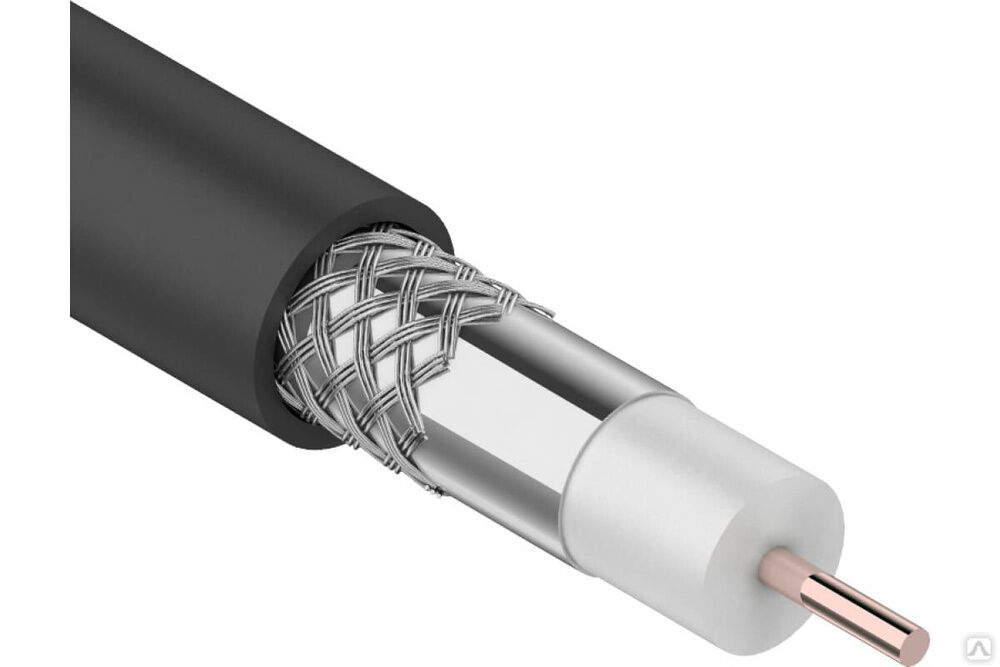 Коаксиальный кабель PROconnect RG-6U, 75 Ом, CCS/Al/Al, 48%, бухта 100 м, черный OUTDOOR 01-2205-1 Proconnect
