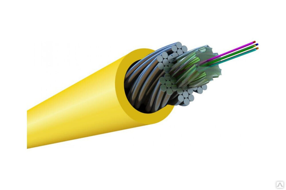 Волоконно-оптический кабель Hyperline FO-AWS1-IN-9-4-LSZH-YL 9/125 (G.652D) одномодовый, 4 вол 448686