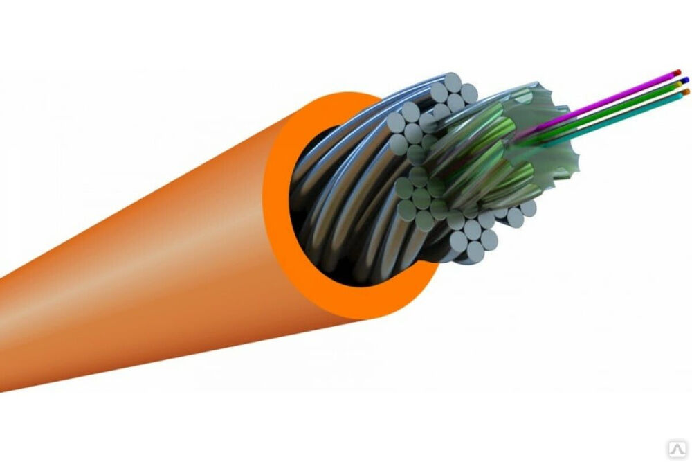 Волоконно-оптический патч-корд Hyperline FO-AWS1-IN-50-2-LSZH-OR 50/125 (OM2), многомодовый кабель, 2 волокна 448769
