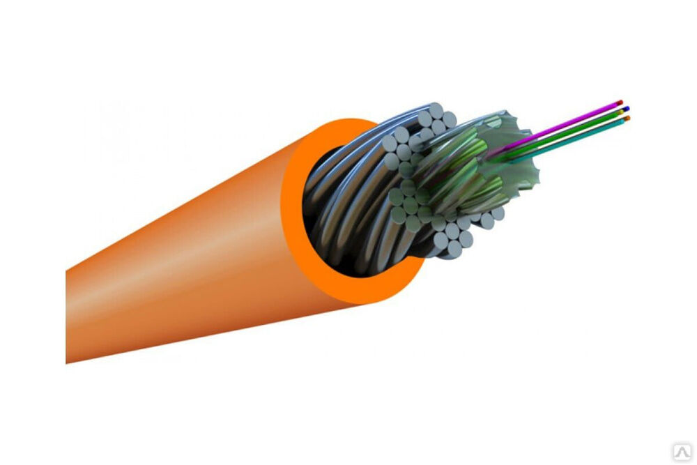 Волоконно-оптический кабель Hyperline FO-AWS1-IN-50-4-LSZH-OR 50/125 (OM2) многомодовый, 4 вол 448770