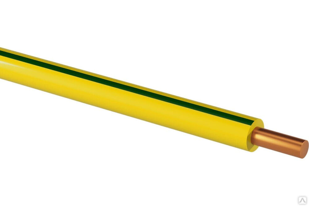 Провод ПуВ 1x10,0 ГОСТ (100 м), желто-зеленый SQ0124-1351 TDM