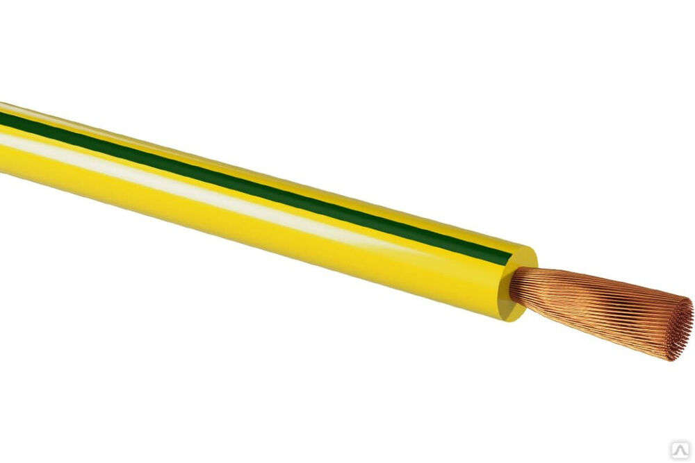 Провод ПуГВ 1x6,0 ГОСТ на катушке (250 м), желто-зеленый SQ0124-0537 TDM