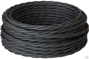 Силовой кабель Retro Electro, ретро, 3х1,5, черный, длина бухты 20 2254736 #1