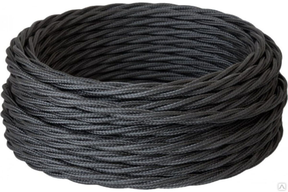 Силовой кабель Retro Electro, ретро, 3х1,5, черный, длина бухты 50 2254759
