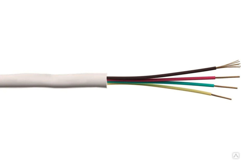 Телефонный кабель TWIST 4 жилы многожильный 100 м, белый, TWST-RCF4X-100