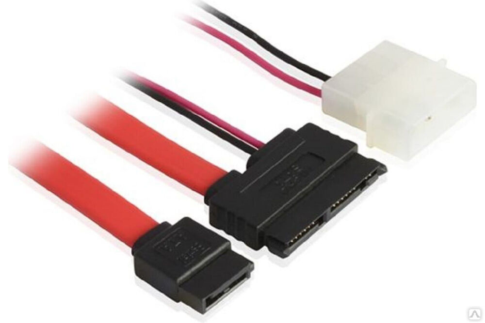 Комплект кабелей GCR 0.5m micro SATA micro SATA 16pin/SATA II до 3Gbps 7pin/Molex 4pin, VIVSTI307