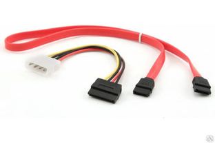 Комплект кабелей Cablexpert SATA интерфейсный 7pin/7pin и питания 4pin/15pin пакет CC-SATA #1