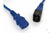 Кабель питания Hyperline монитор-компьютер IEC 320 C13 - IEC 320 C14 3x0.75, 10A, прямая вилка, 1 м, цвет синий #2