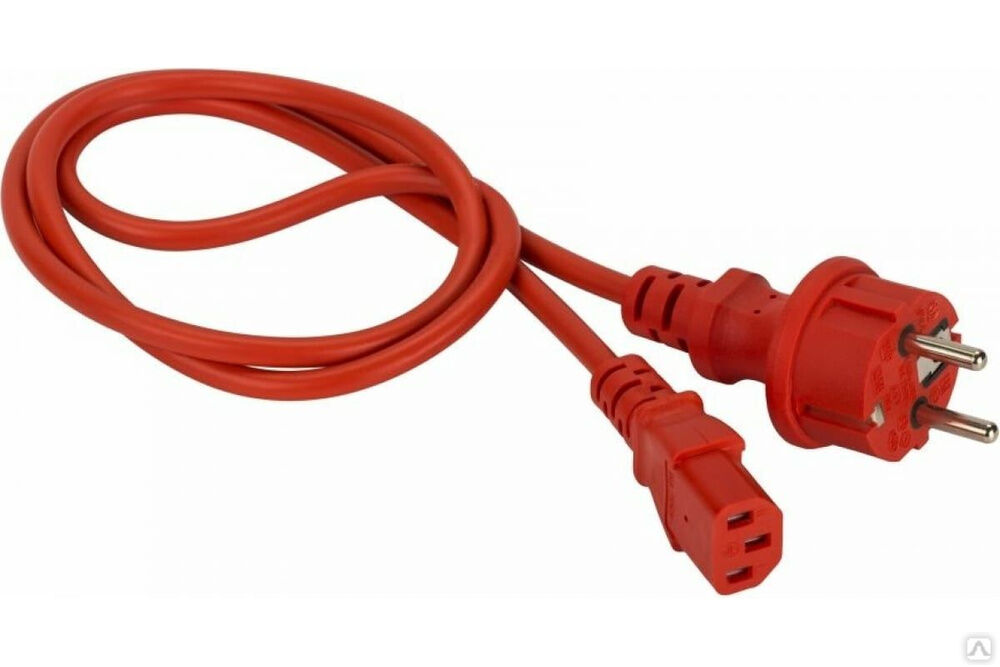 Шнур питания LANMASTER C13-Schuko, 3х0.75, 220 В, 10А, красный, 3 метра LAN-PP13/SH-3.0-RD