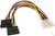 Кабель питания Cablexpert SATA molex 4pin/2xsata 15pin, на 2 устройства, 15 см, пакет CC-SATA-PSY #1