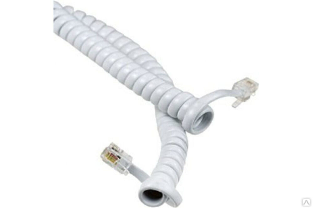 Телефонный витой трубочный кабель Pro Legend 4 м, белый PL1214