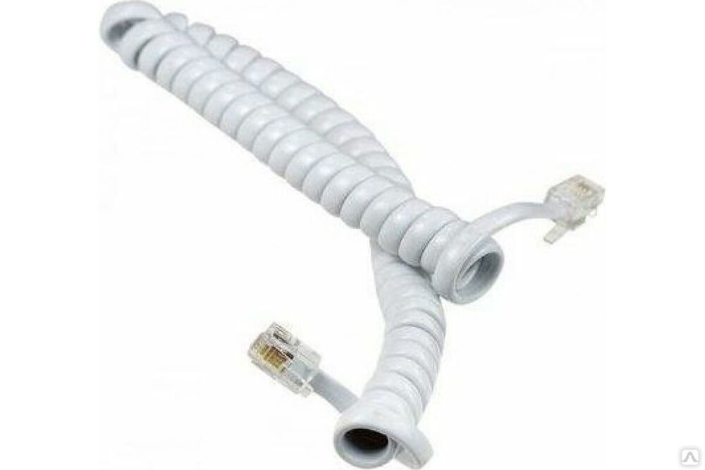 Витой трубочный кабель Pro Legend 2 м, телефонный, белый PL1212