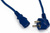 Кабель питания компьютера Hyperline Schuko+C13 3x0.75, 10A, угловая вилка, 1.8 м, цвет синий #2