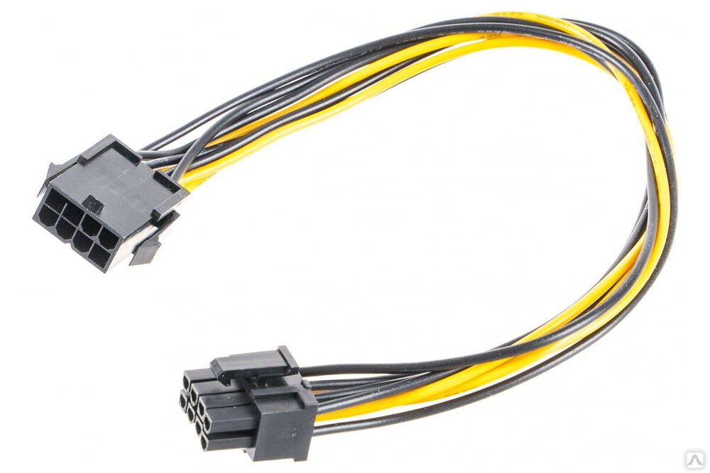 Удлинитель кабеля питания Cablexpert PCI-Express 6+2pin M/ PCI-Express 6+2pin F 30 см CC-PSU-84