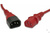 Кабель питания Hyperline монитор-компьютер IEC 320 C13 - IEC 320 C14 3x0.75, 10A, прямая вилка, 1 м, цвет красный #2