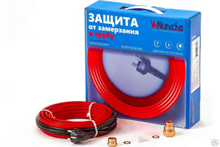 Греющий саморегулирующийся кабель в трубу Nunicho 10 Вт/м, 10 м, с конусным сальником 1/2 и 3/4 14090110 #1