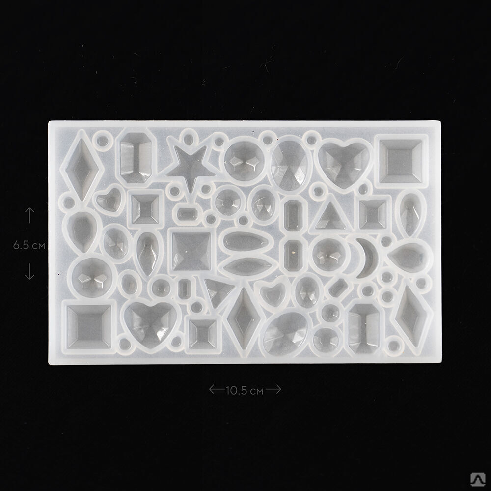 Драгоценные камни, 40 форм, сборный силиконовый молд Artline (Арт лайн, Артлайн)