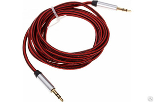 Соединительный кабель Pro Legend 3.5 Jack M - 3.5 Jack M текстиль, черно-красный,1 м PL1005 