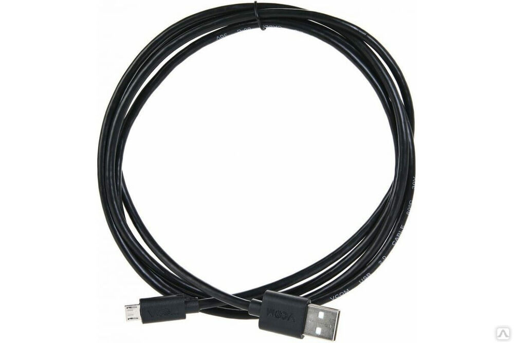Кабель VCOM USB2.0 Am micro-B 5P, 1.5 м, черный VUS6945-1.5M