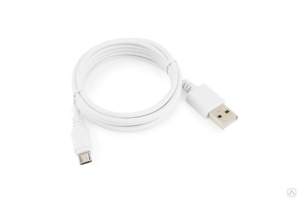 Кабель Cablexpert USB 2.0 AM/microBM 5P, 1.8 м, белый, пакет CC-mUSB2-AMBM-6W
