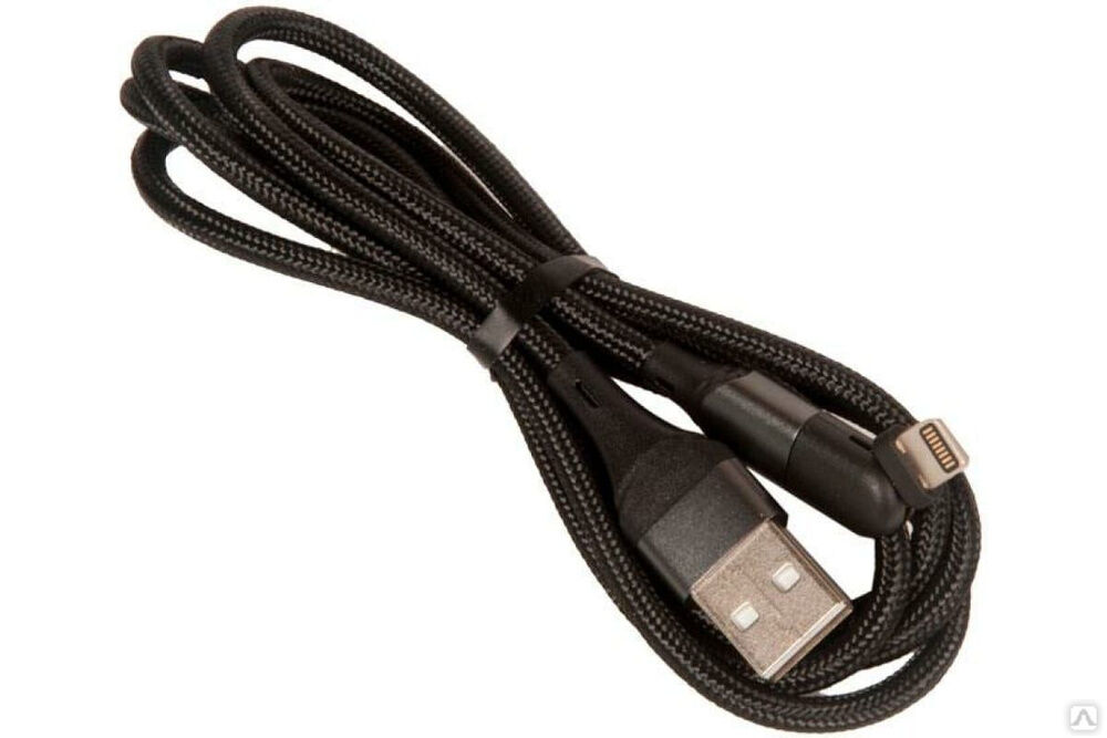 Кабель Hoco USB U100 Orbit для Lightning 2.4А, длина 1.2 м, черный 819661