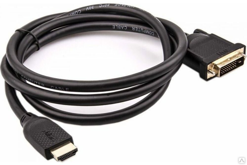 Кабель VCOM HDMI AM/DVI24+1M, 1.5 м, CU, [email protected], CG484G-1.5M