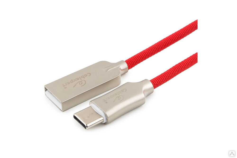 Кабель USB 2.0 Cablexpert, AM/Type-C, длина 1 м, красный CC-P-USBC02R-1M