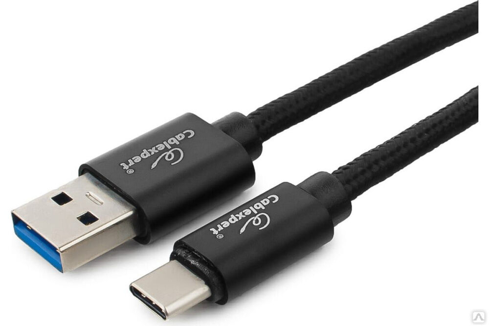 Кабель USB 3.0 Cablexpert, AM/Type-C, длина 1 м, черный CC-P-USBC03Bk-1M
