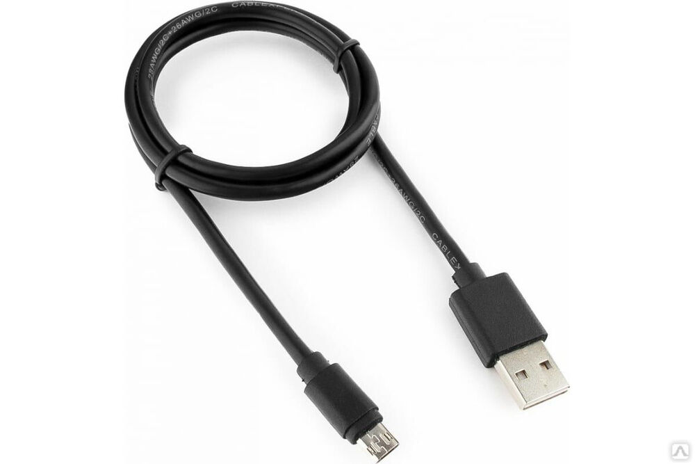 Кабель Cablexpert USB 2.0 CC-mUSBDS-1M, двусторонние разъемы, AM/microB 5P, 1 м, пакет CC-mUSBDS-1M