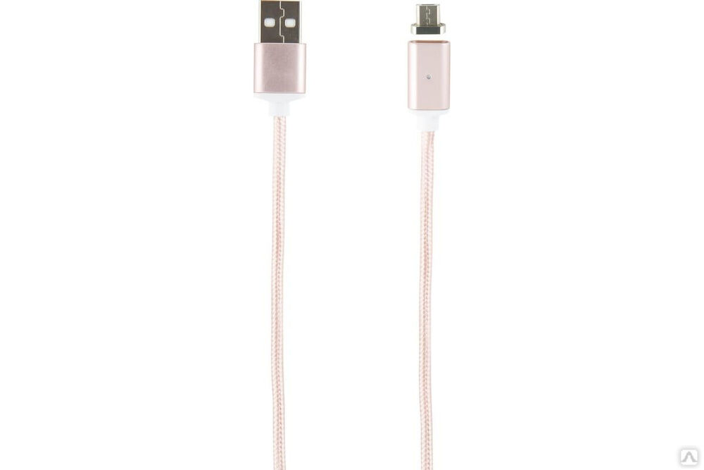 Дата-кабель Red Line Магнитный USB - micro USB, нейлоновая оплетка, розовый УТ000012858