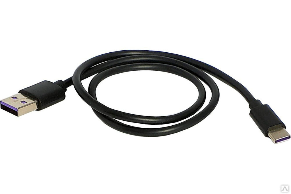 Кабель для зарядки Nord-Yada Android USB/Type-C 3А, 1 м чёрный (PVC) 908963