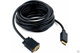 Кабель Cablexpert DisplayPort-VGA 5 м, 20M/15M, черный, экран, пакет CCP-DPM-VGAM-5M #1