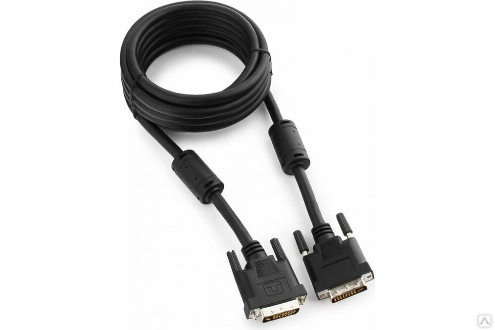 Кабель Cablexpert DVI-D dual link, 25M/25M, 3.0 м, черный, экран, ферритовые кольца CC-DVI2-BK-10