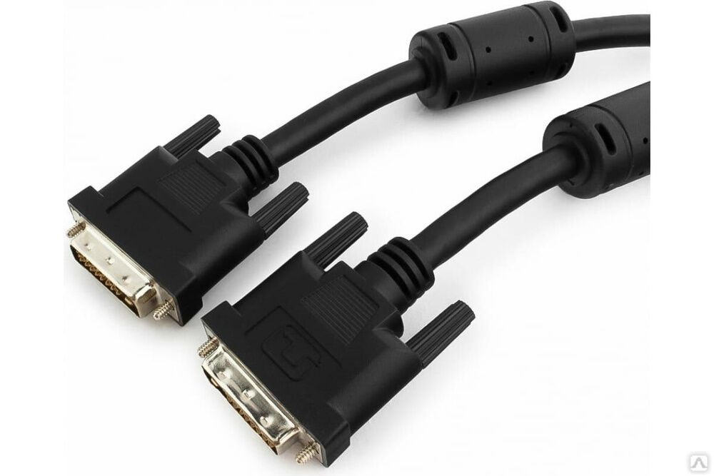 Кабель Cablexpert DVI-D dual link, 25M/25M, 3.0 м, черный, экран, ферритовые кольца CC-DVI2-BK-10 2