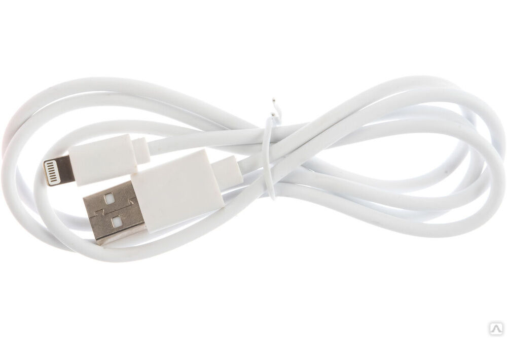 Кабель USB для iPhone 5/6/7 моделей шнур 1 М белый 18-1121 REXANT