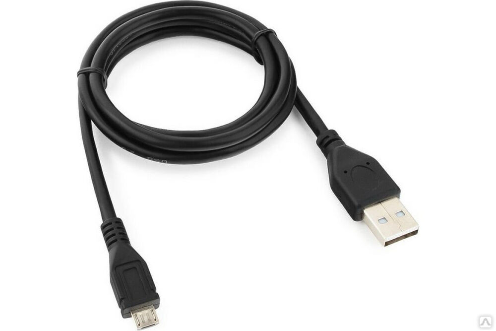 Кабель Cablexpert USB 2.0 Pro AM/microBM 5P, 1 м, экран, черный, пакет CCP-mUSB2-AMBM-1M