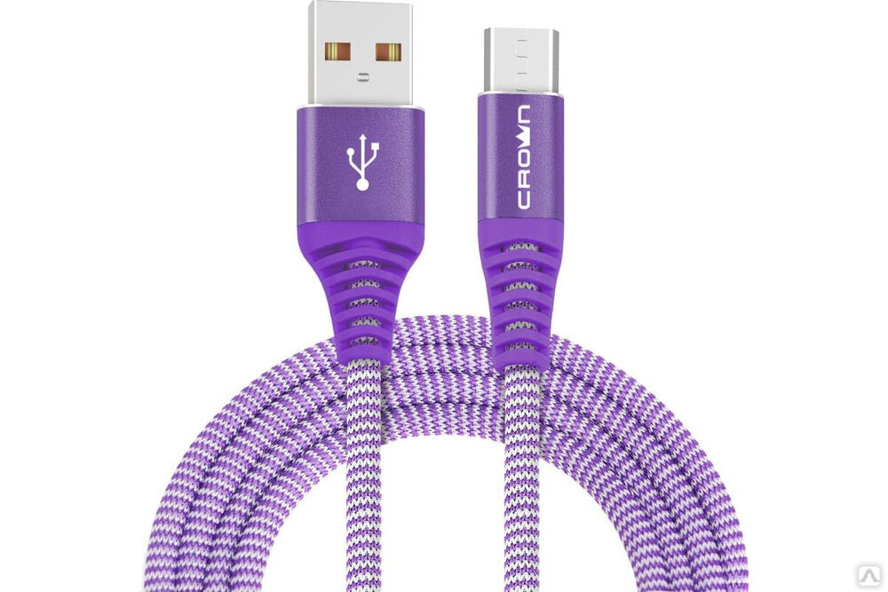 Кабель CROWN USB - microUSB CMCU-3102M violet CM000002141 Crown