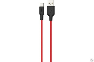 USB-кабель Hoco X21 Plus Silicone для Type-C, 3.0A, длина 1.0 м, красный 807024 