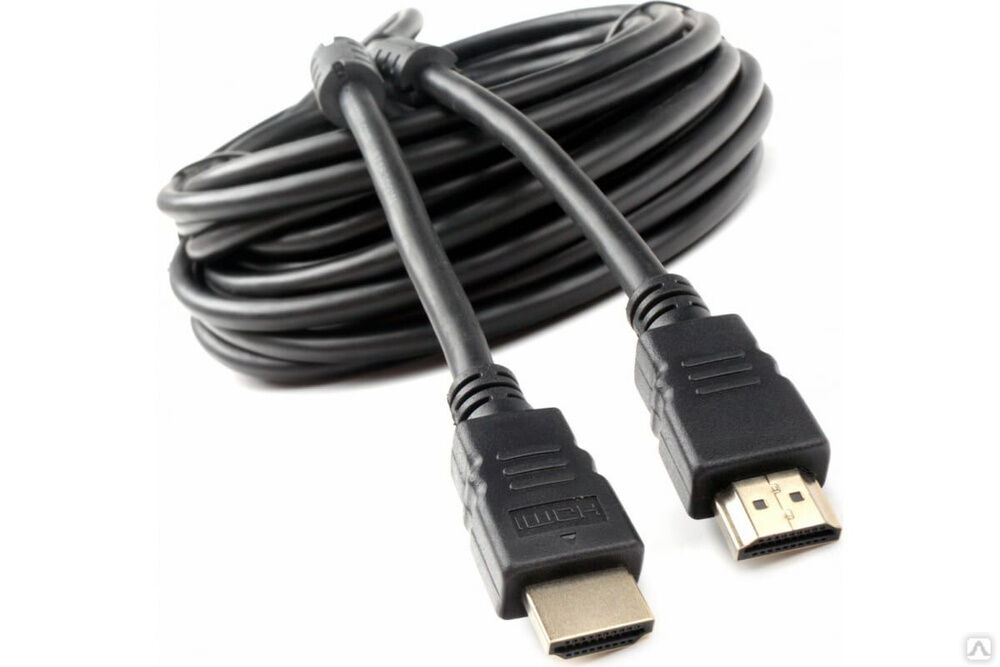 Кабель HDMI Cablexpert 10 м v1.4 19M/19M черный позолоченные разъемы экран 2 ферритовых кольца пакет CCF2-HDMI4-10M