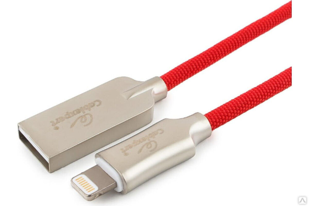 Кабель для Apple Cablexpert MFI USB AM/Lightning, длина 1.8 м, красный CC-P-APUSB02R-1.8M