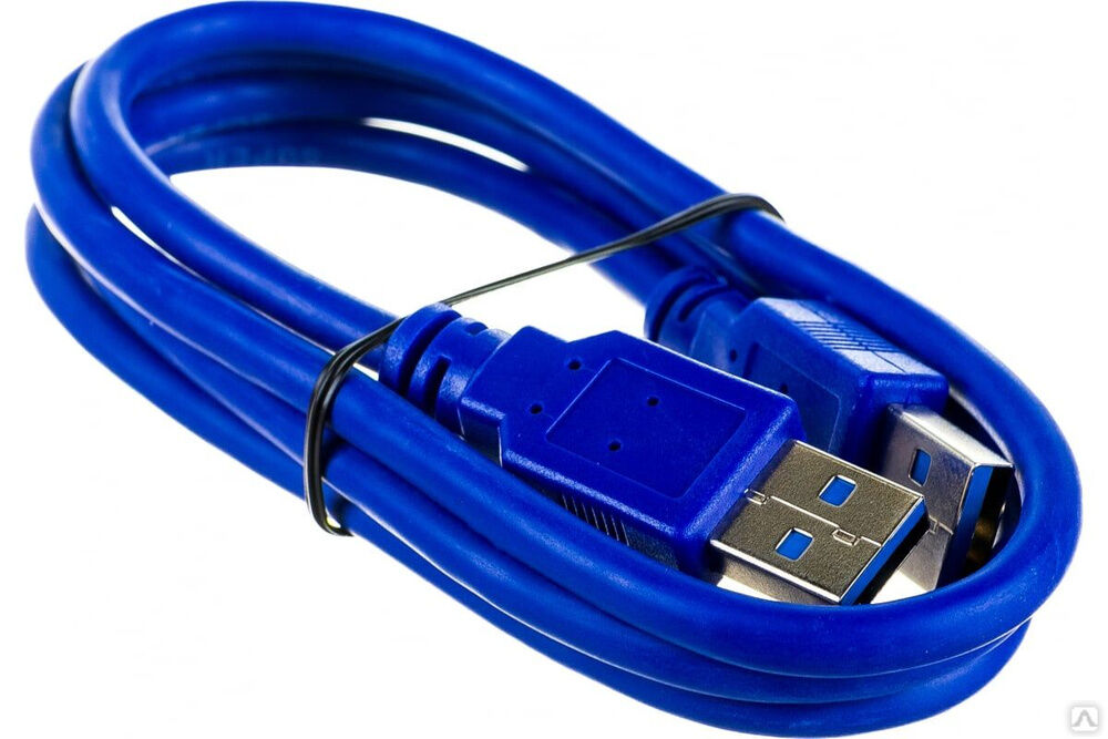 Кабель USB Cablexpert 3.0 Pro 1 м экран синий пакет CCP-USB3-AMAM-1M