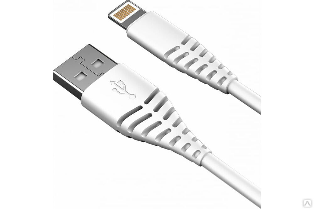 Дата-кабель AKAI разъем USB А-Lightning MFI, белый CBL404W