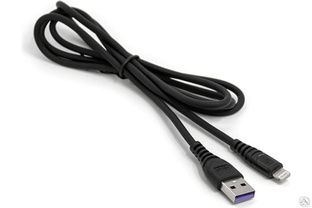 Кабель Mirex, USB 2.0 AM-8pin Lightning 1,2 метра, 3A, чёрный, в коробке 13700-007i3BK #1