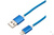 Кабель USB - Lightning 1 м, для iPhone синяя нейлоновая оплетка 18-7052 REXANT Apple #1
