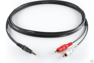 Межблочный кабель PROCAST cable S-MJ/2RCA.5 3,5 mm miniJack TRS-2RCA male, 5m, черный НФ-00000425 
