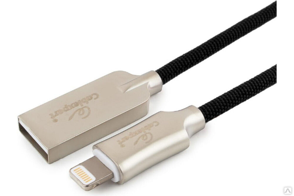 Кабель для Apple Cablexpert MFI USB AM/Lightning, длина 0.5 м, черный CC-P-APUSB02Bk-0.5M