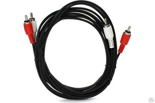 Соединительный кабель VCOM 2xRCA /M/ - 2xRCA /M/ черный 3m, VAV7158-3M #1