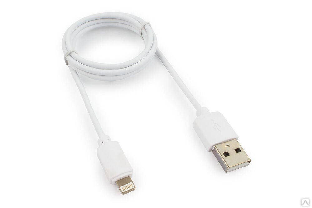 Кабель Гарнизон USB A (M) - Lightning, 1 м, белый GCC-USB2-AP2-1M-W