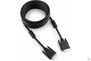 Кабель Cablexpert DVI-D dual link, 25M/25M, 4.5 м черный, экран, ферритовые кольца CC-DVI2-BK-15 #1